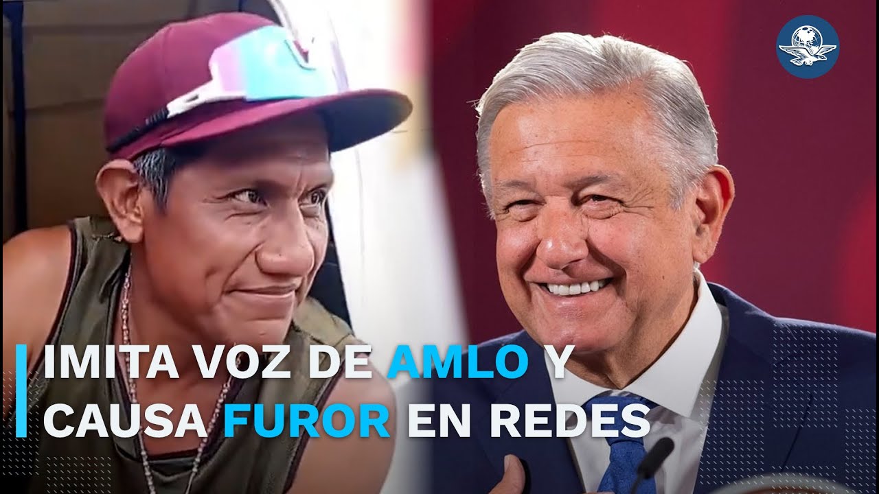 &iquest;Doble de voz de AMLO? Hombre imita al expresidente de M&eacute;xico y se viraliza