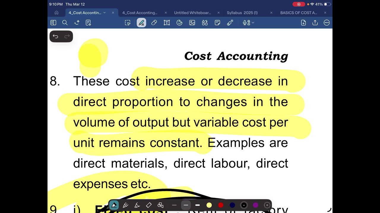 class 12 Commerce | COST Accounting | basics of cost revision