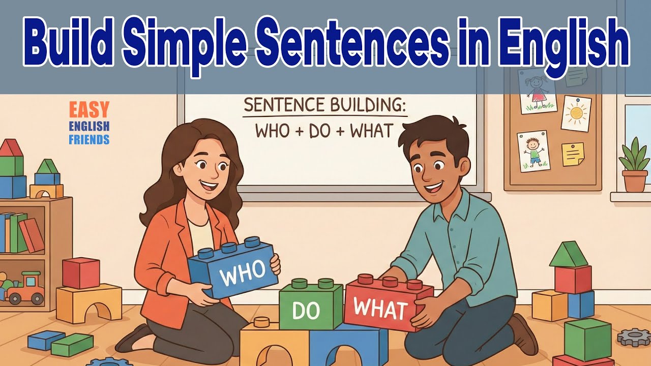 How to Build Simple Sentences in English | S + V + O Made Easy | English Conversation Practice