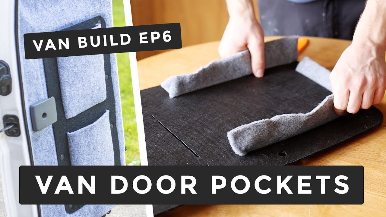 Making Van Door And Wall Pockets From Leftover Van Carpet ♻️