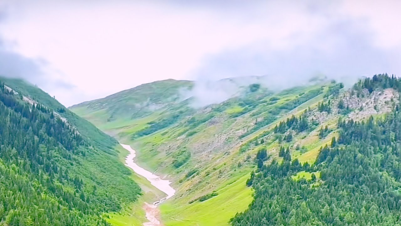 Peaceful Mountain Valley Landscape Painting Easy Acrylic Tutorial