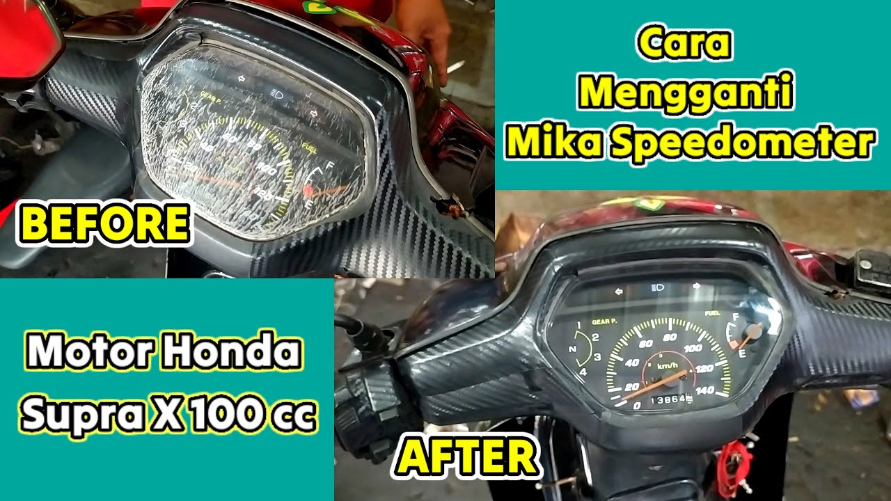 Supra Bapak Ganti Kaca Mika Speedometer Motor Honda Supra X , Lama Ganti Baru‼️
