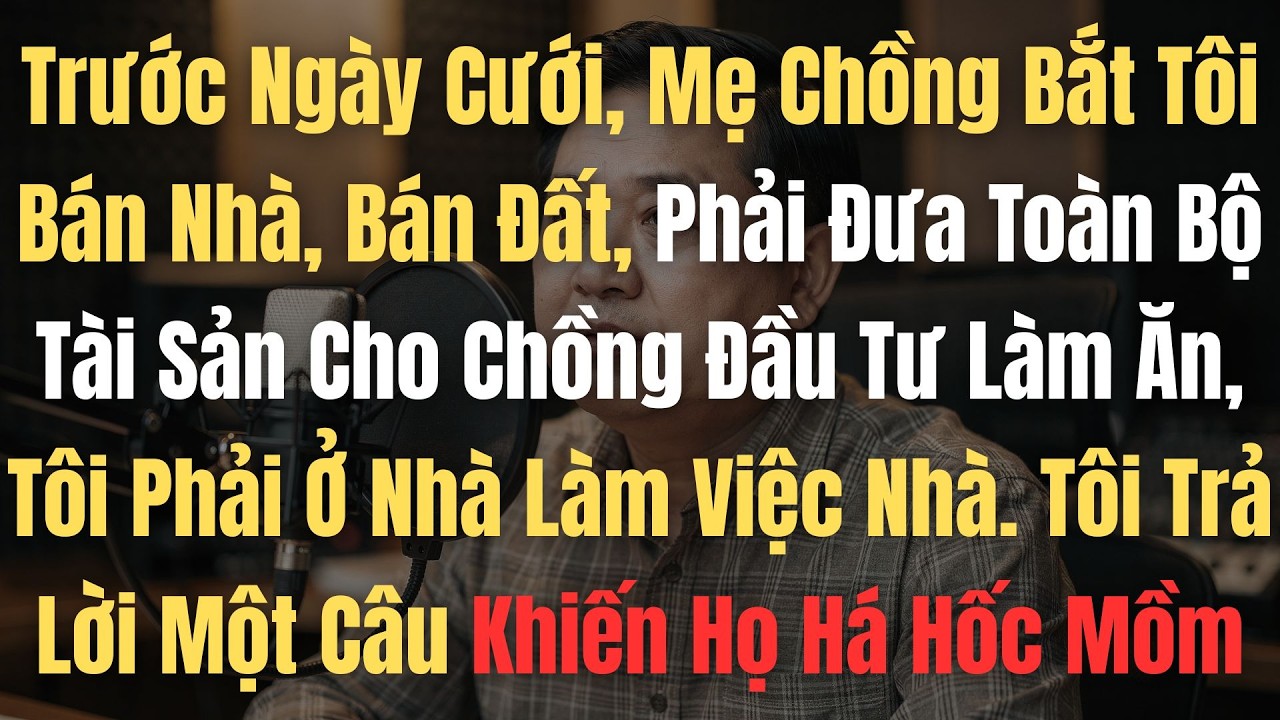 Trước Ngày Cưới, Mẹ Chồng Bắt Tôi Bán Nhà, Bán Đất Để Đưa Cho Chồng Đầu Tư, Tôi Phải Ở Nhà Nội Trợ