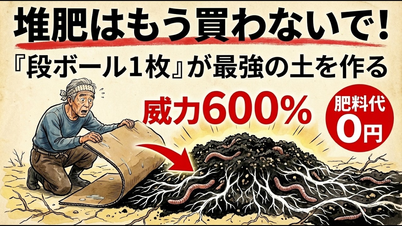 段ボール1枚を畑に敷いたら &mdash; 堆肥より600%強力な土ができた（誰も知らない）