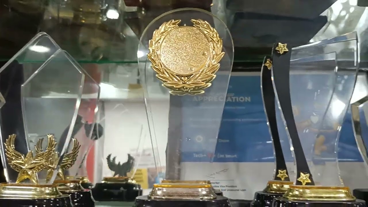 crystal trophy for corporate companies and functional awards, chepest trophy