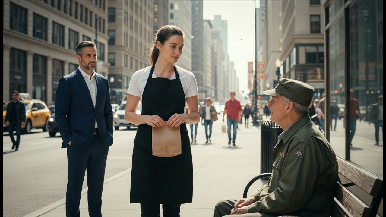 Rich CEO Sees Waitress Secretly Pay a Veteran’s Meal — The Truth Stuns the Whole Restaurant