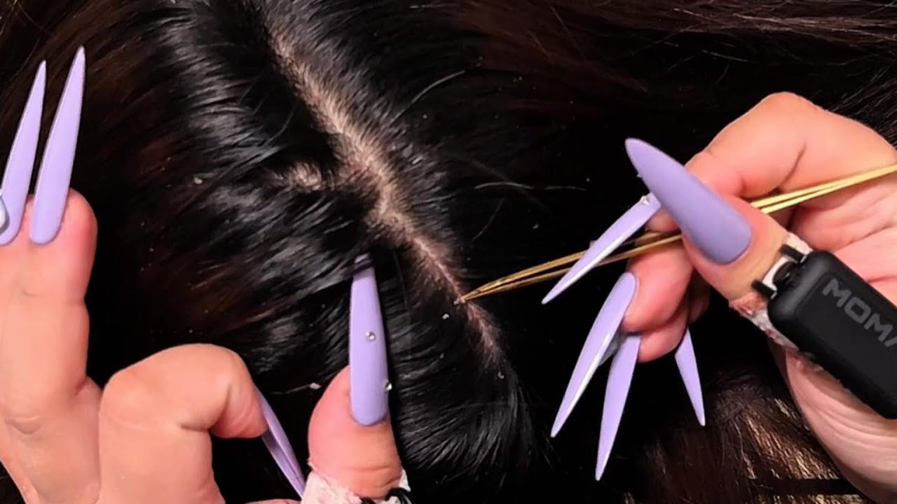 Soothing Scalp Care ASMR with Light Tweezer Details | No Talking | May