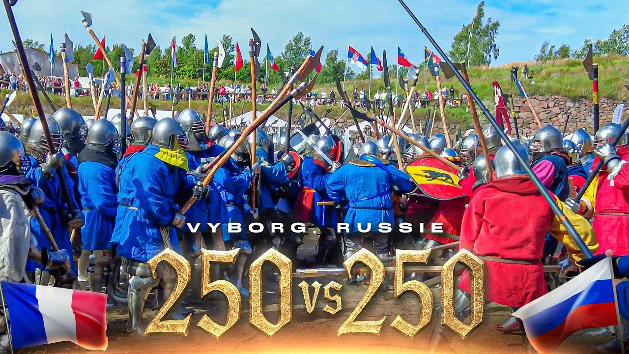 Tournoi HISTORIQUE de béhourd à Vyborg (Russie) - 250vs250 ! ⚔️🔥