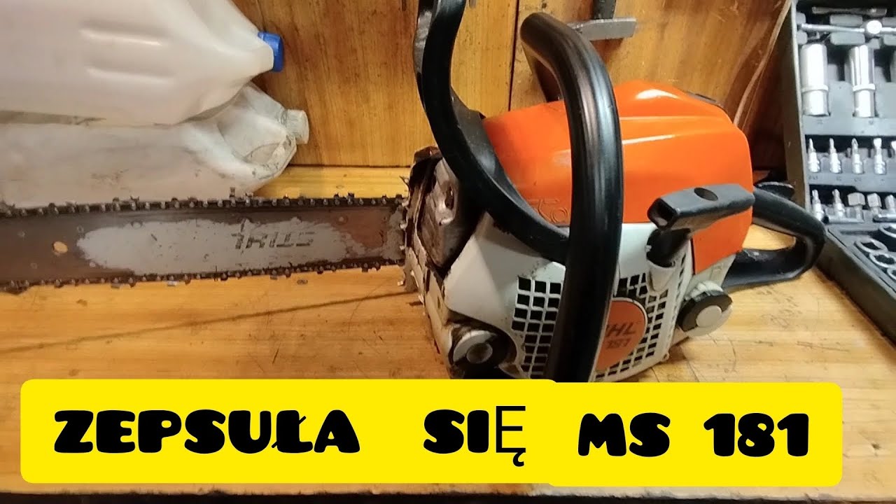 Piła spalinowa Stihl ms 181 odpala i gaśnie ,nie wchodzi na obroty , pomiar kompresji , gaźnik...