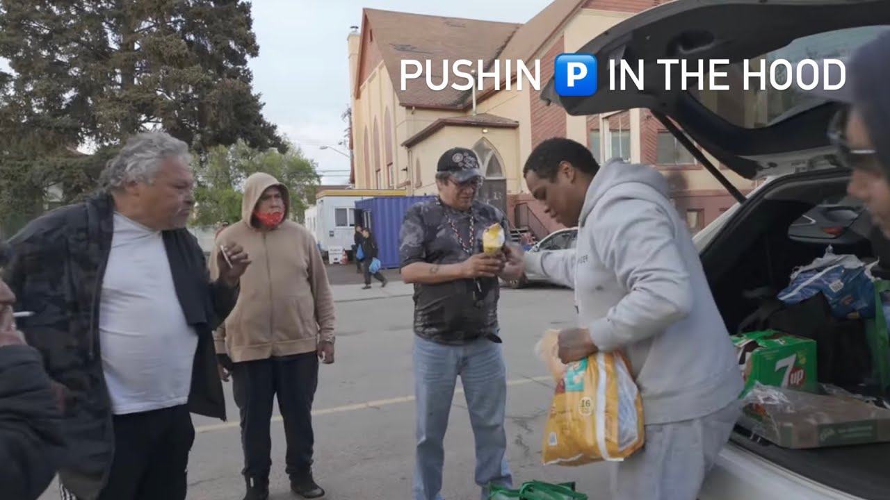Cooking jerk chicken for the homeless in Edmonton Canada