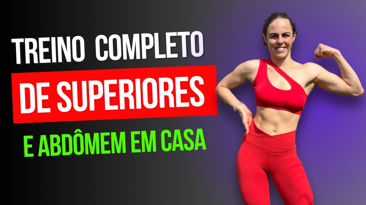 Treino para AFINAR os braços e DEFINIR o abdômen em casa! Eu faço toda semana
