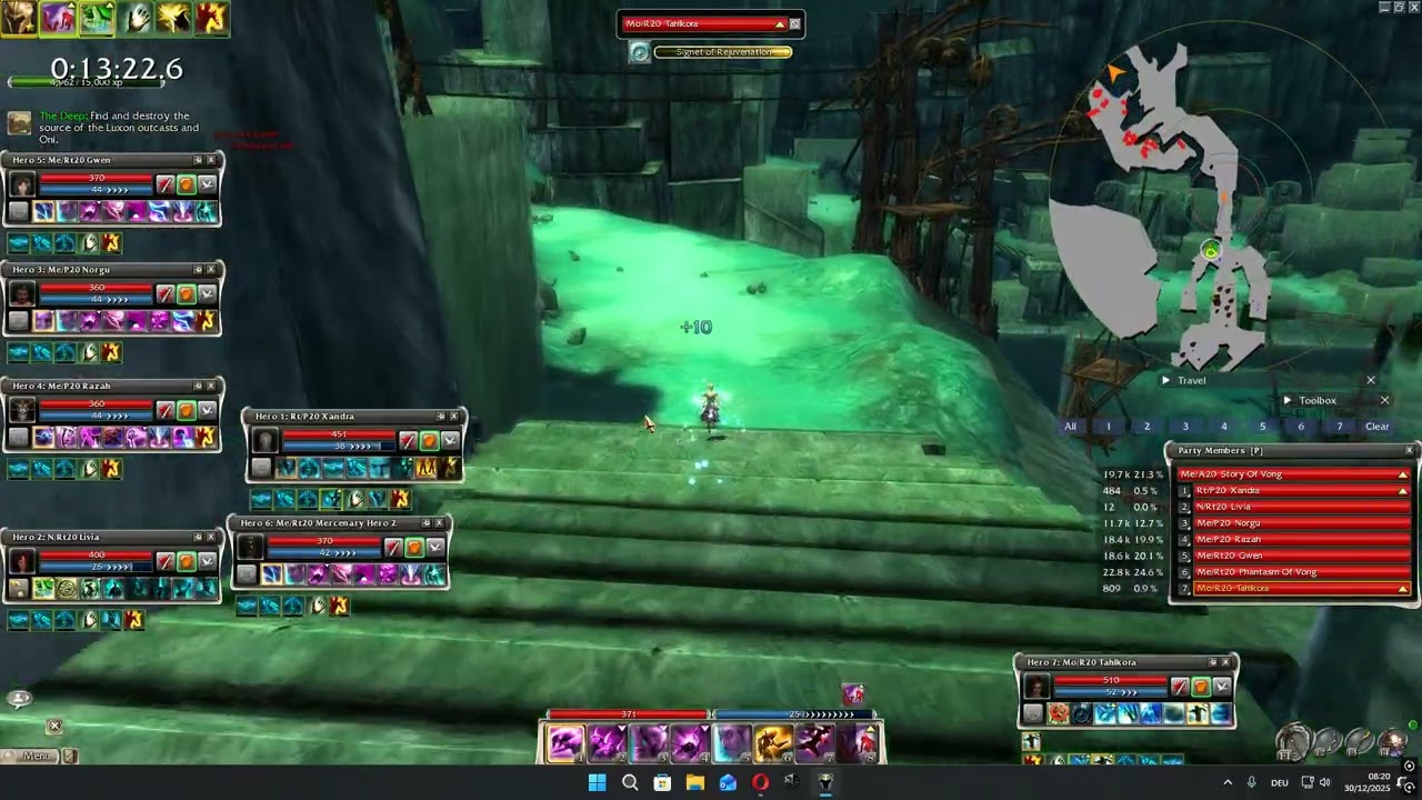 The Deep (HM) with Heroes in 1 Hour - Mesmer Full Clear, no Consumables - Guild Wars Reforged