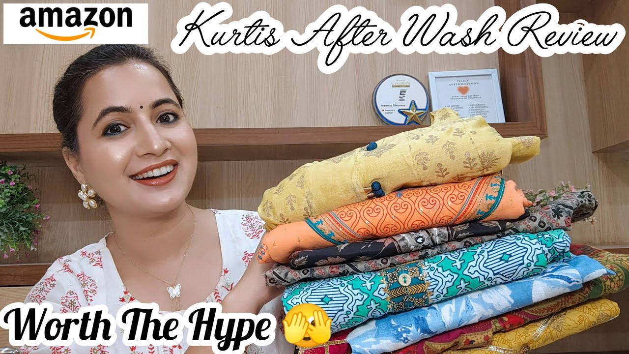 Amazon KURTI AFTER WASH REVIEW 💔: My honest experience ! Cotton Embroidered Kurtis | Amazon Kurtis