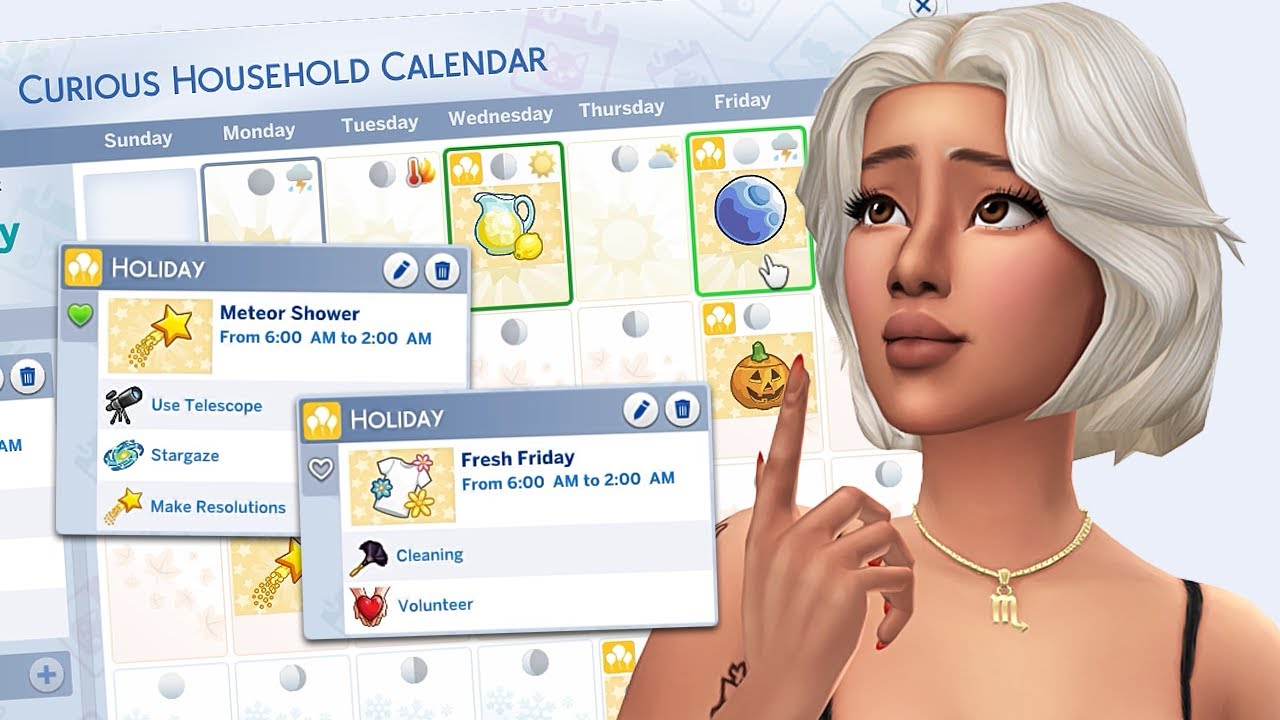 calendar ideas + mods for a wholesome gameplay: the sims 4