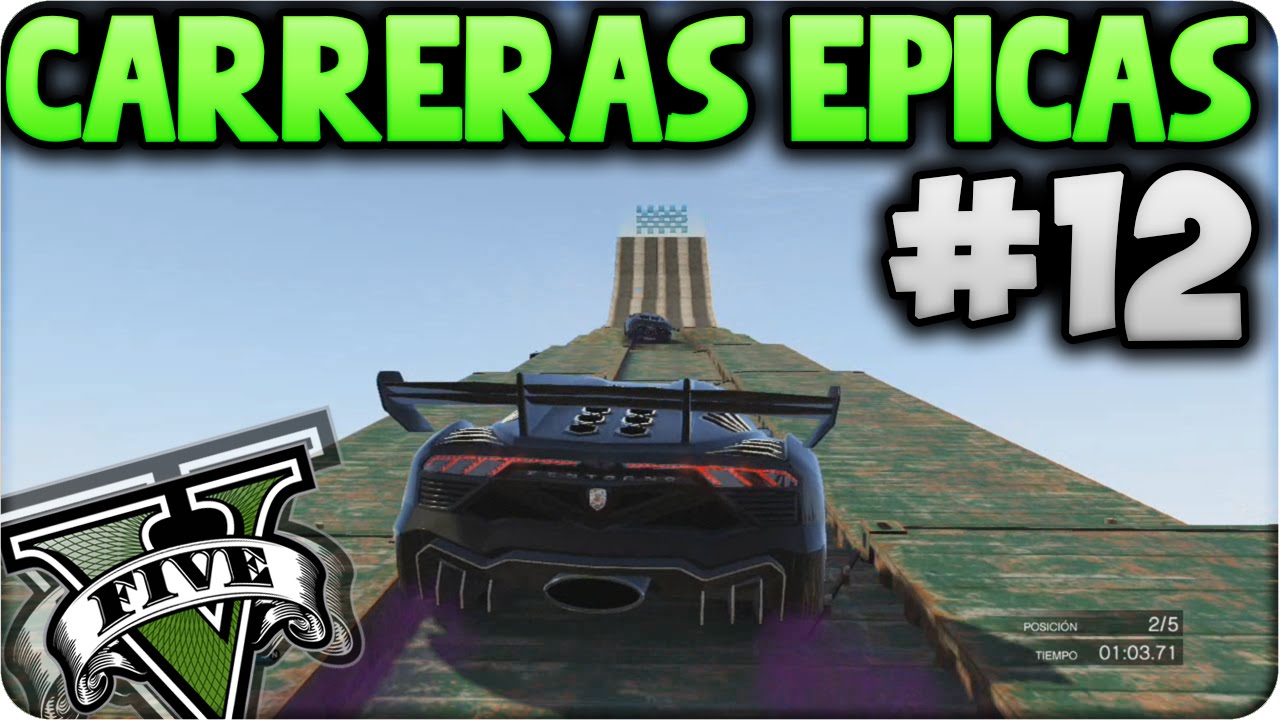 GTA V Online - Salta y a Volar!! - Carreras Épicas #12 - Funny Moments GTA 5