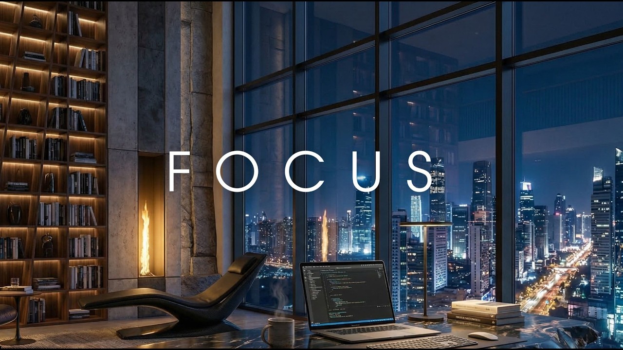 Deep Focus Music for Work & Coding | Quiet Night Office (2 Hours)