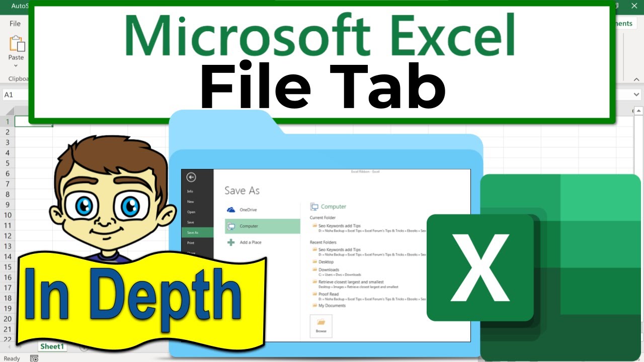 The Excel File Tab in Depth
