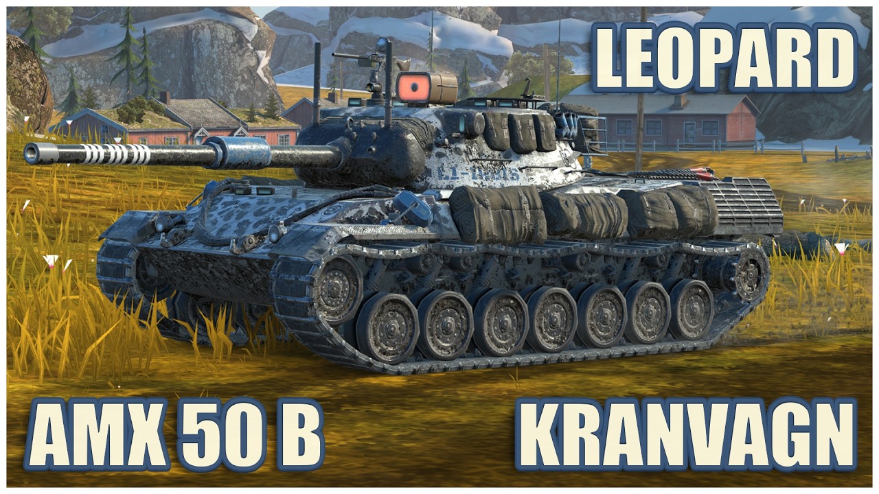 Leopard 1, Kranvagn & AMX 50 B &bull; WoT Blitz Gameplay