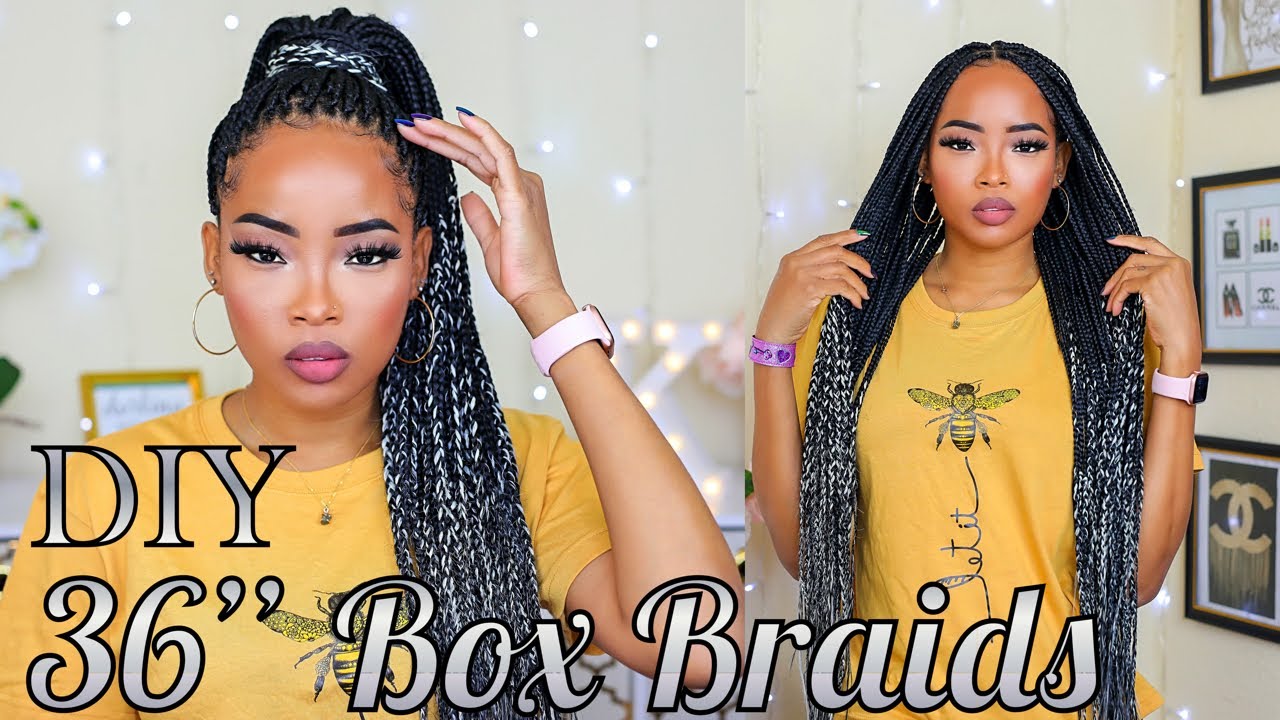 How To Small Box Braid Easy and Stress Free | Black and Blonde Box Braid