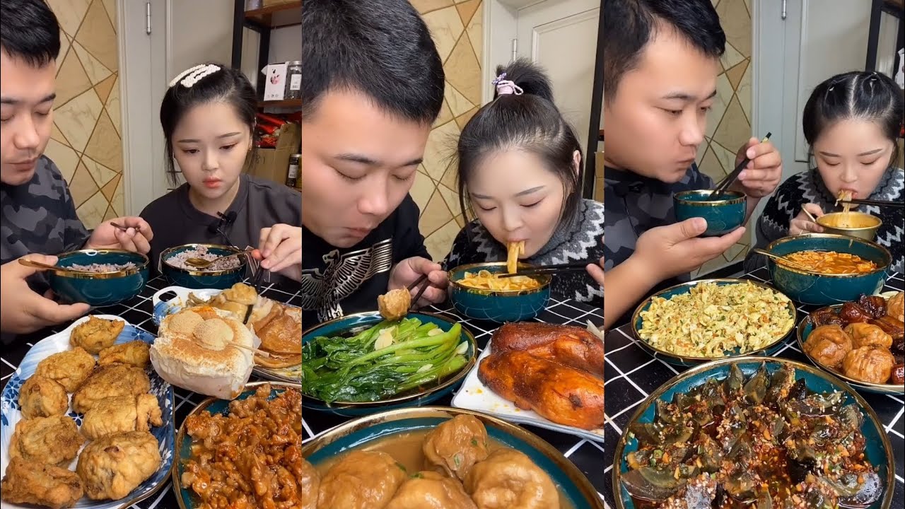 CHINESE MUKBANG SPICY FOOD WITH FAMILY(HOME FOOD)@Xiao Yu Mukbang@Bingxin666 Mukbang EATING SHOW