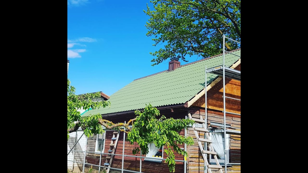 &Scaron;iferis Cembrit (Izopol) montavimas, gegniu ir murlotu statymas, Stogo darbai
