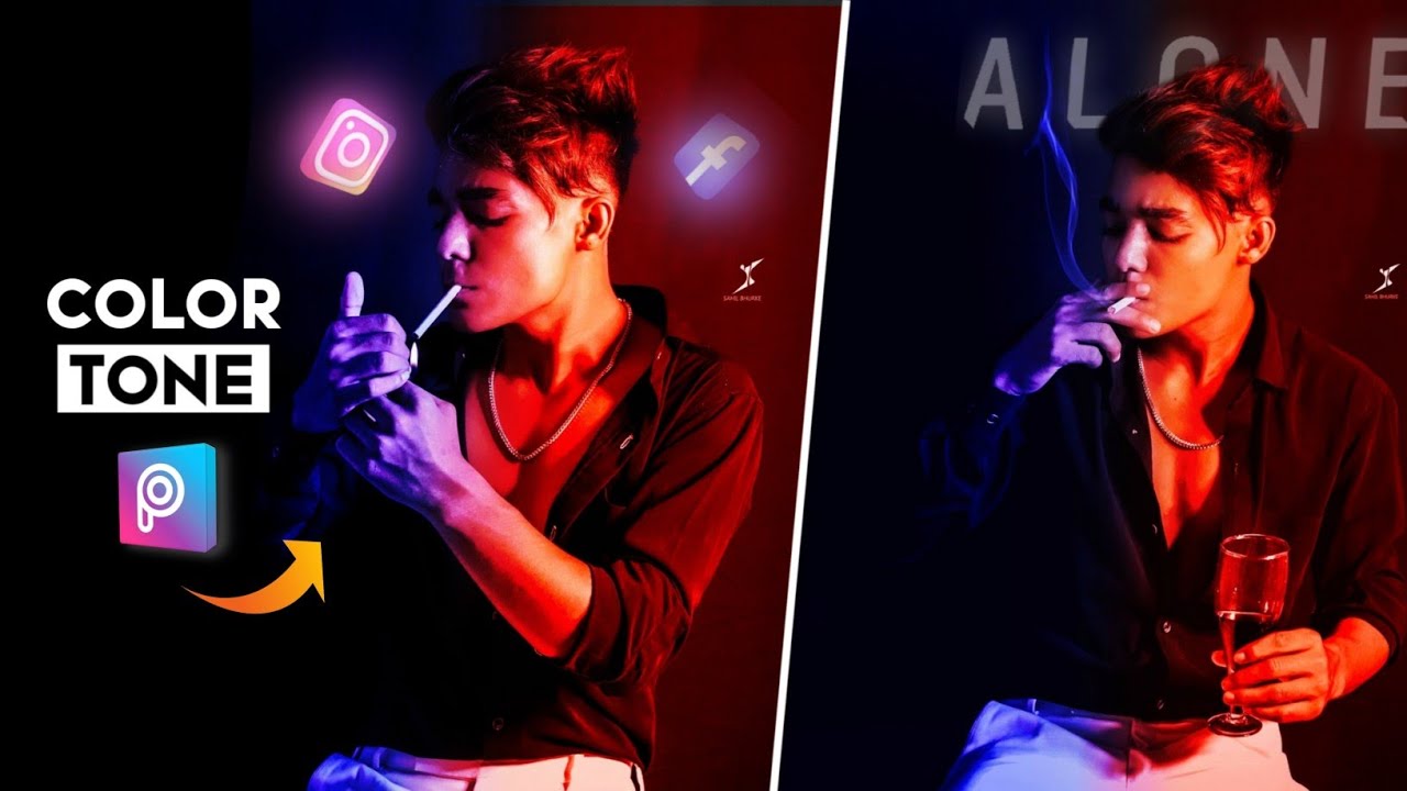 Dual Tone Editing Tips || Creative Color Effect in PicsArt || Dk Editz
