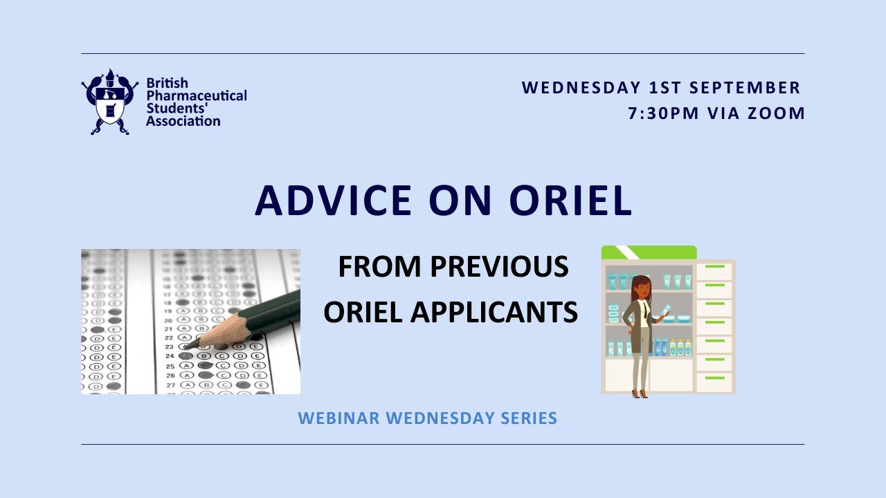 'Advice on Oriel' - Webinar Wednesday