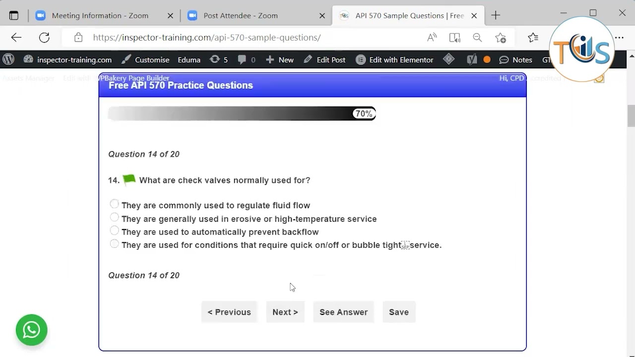 API 570 Piping Inspector; MCQ's
