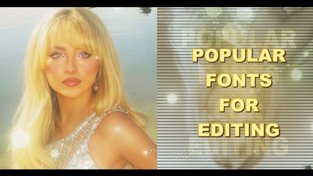 Popular fonts for editing! | &bull;hanin alight presets&bull; 