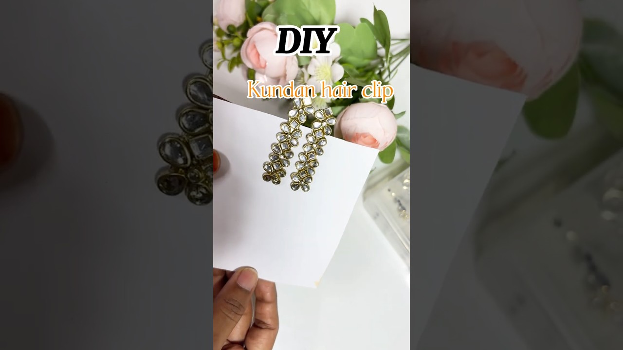DIY Hair Clip #shortsvideo #diy #hairclips #trendingshorts #eidmubarak #foryou #jewellery #followme