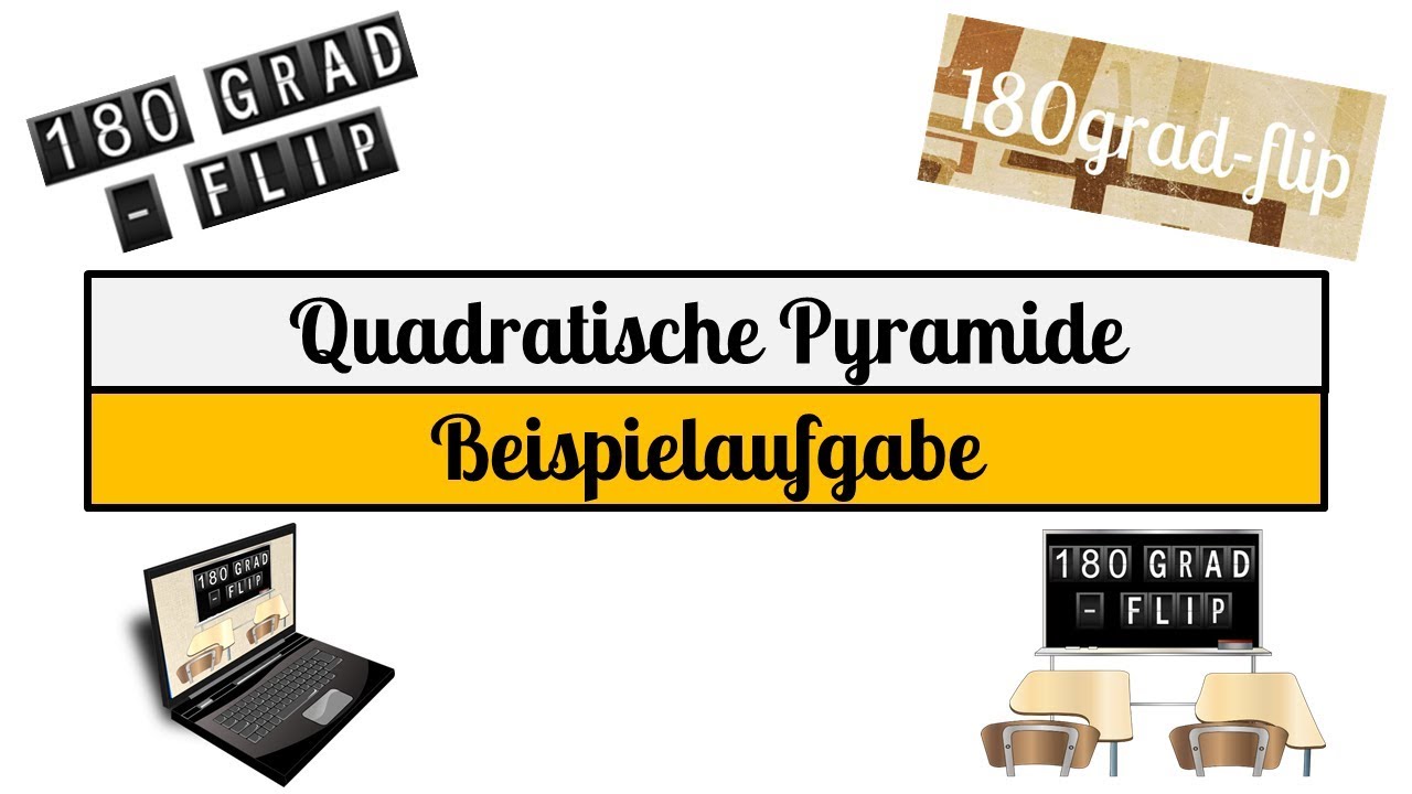 Quadratischen Pyramide (Volumen und Oberfl&auml;che)  - Beispiel