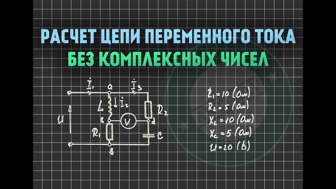 Расчет цепи переменного тока БЕЗ комплексных чисел