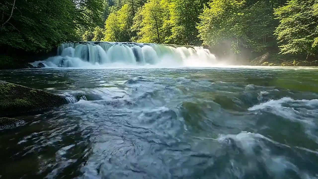 Flowing River Ambience for Sleep | Gentle Nature White Noise for Calm and Focus