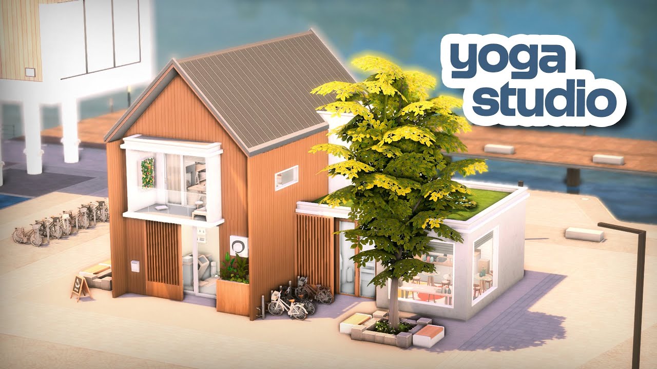 Yoga Studio & Apartment 🌷 || The Sims 4 Businesses & Hobbies Speed Build