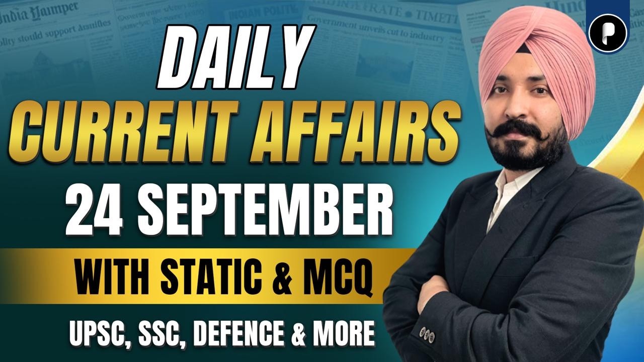 24 September Current Affairs 2026 | Daily Current Affairs | Current Affairs Today