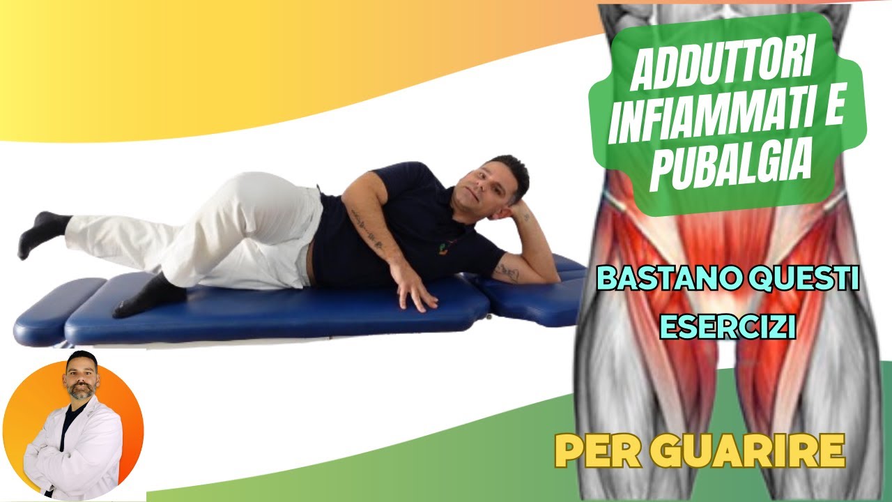 ADDUTTORI INFIAMMATI e PUBALGIA bastano questi esercizi per guarire