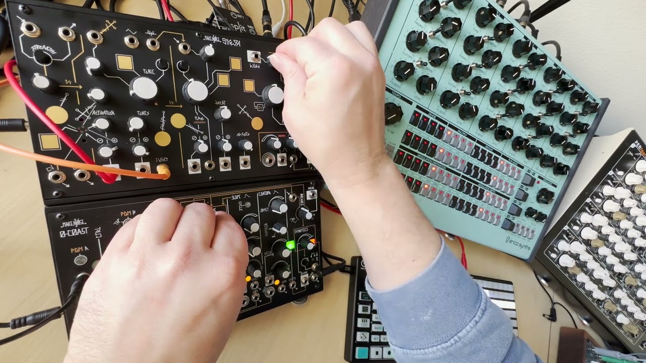 Perkons HD-01 meets Make Noise O-Coast and Strega.