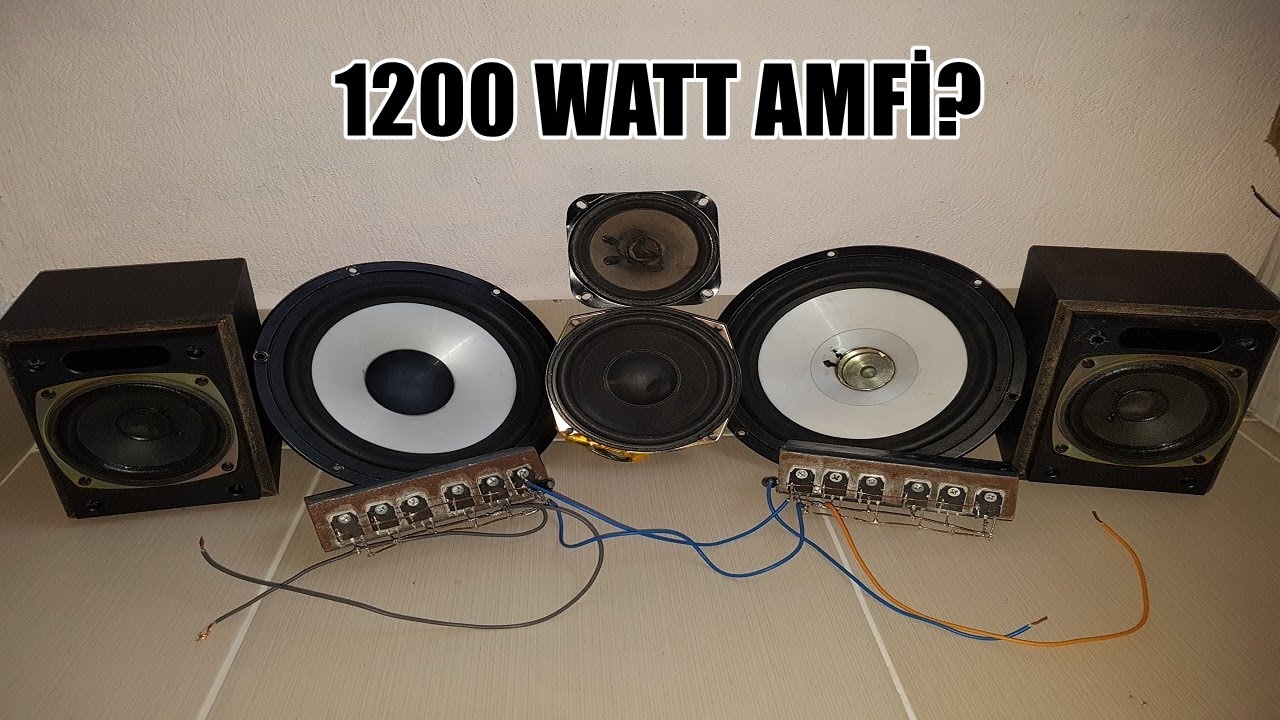 1200 WATT  Basit Amfi Yapımı (ÇOK GÜÇLÜ) - HOW TO MAKE A VERY POWERFUL AMPLIFIER CIRCUIT #amplifier