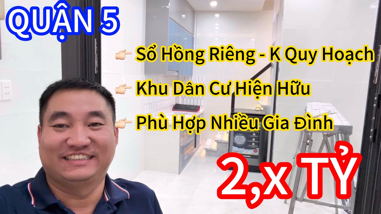 QUẬN 5 - HƠN 2 TỶ LÀ CÓ NGAY NHÀ TRỆT LẦU 2 PHÒNG NGỦ 2 NHÀ VỆ SINH #aunhapho #0374997997 