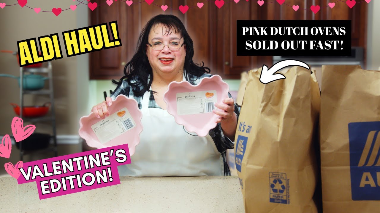 Розовые чугунные кастрюли в Aldi БЫСТРО РАСПРОДАНЫ! | Покупки ко Дню святого Валентина! 💗
