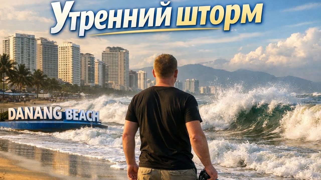 🔥Утренний шторм в Дананге 🌊