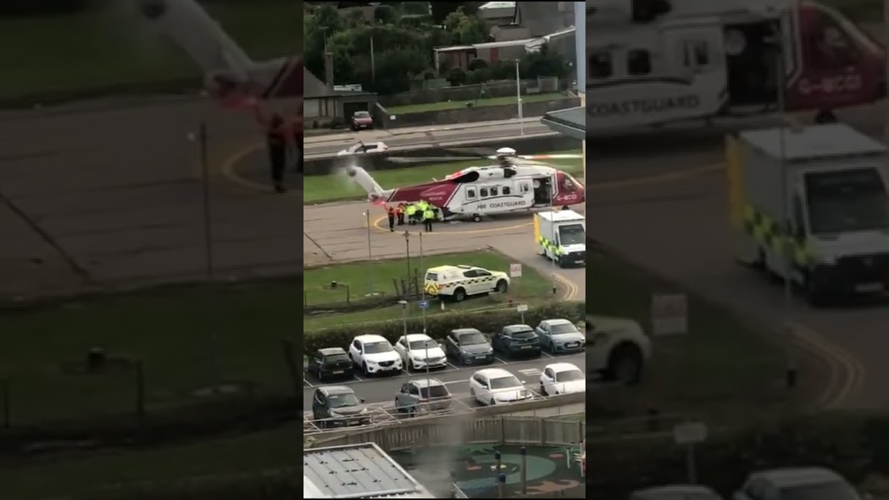 Coastguard arrives at ARI (Aberdeen Royal Infirmary) while NNS is visiting a patient