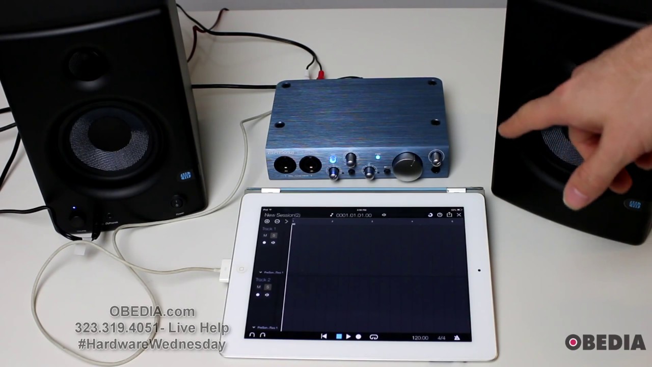 Hardware Wednesday: PreSonus AudioBox iTwo Setup with iPad and PreSonus Eris E4.5 Monitors