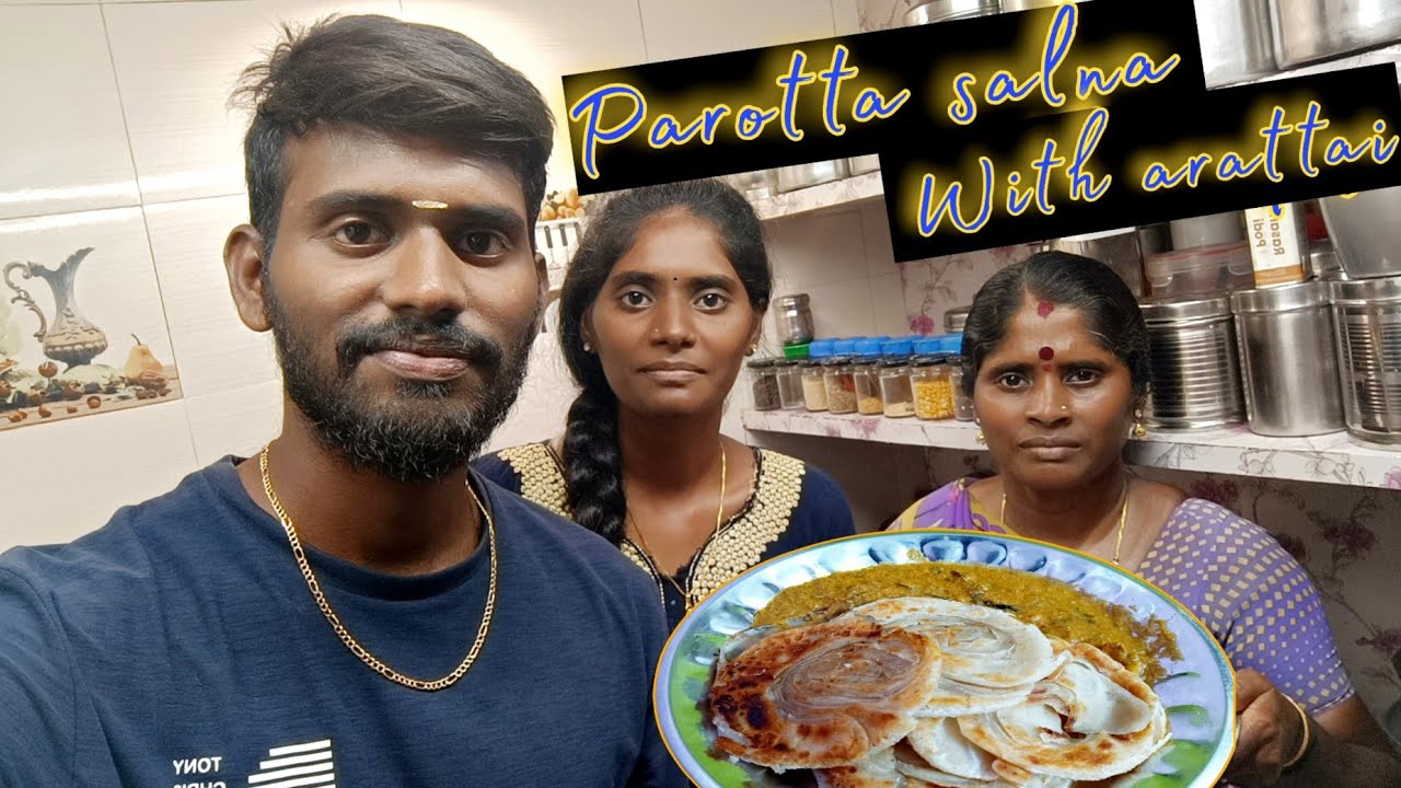 🫨😮என்னப்பா பரோட்டா இவ்ளோ ஈசி ஆ 😮 செய்றீங்க | Parotta salna with family entertainment #video #videos
