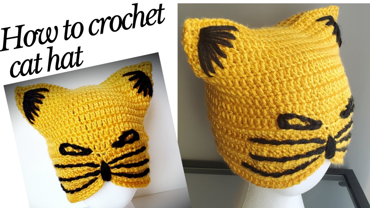 How to crochet cat hat 😸