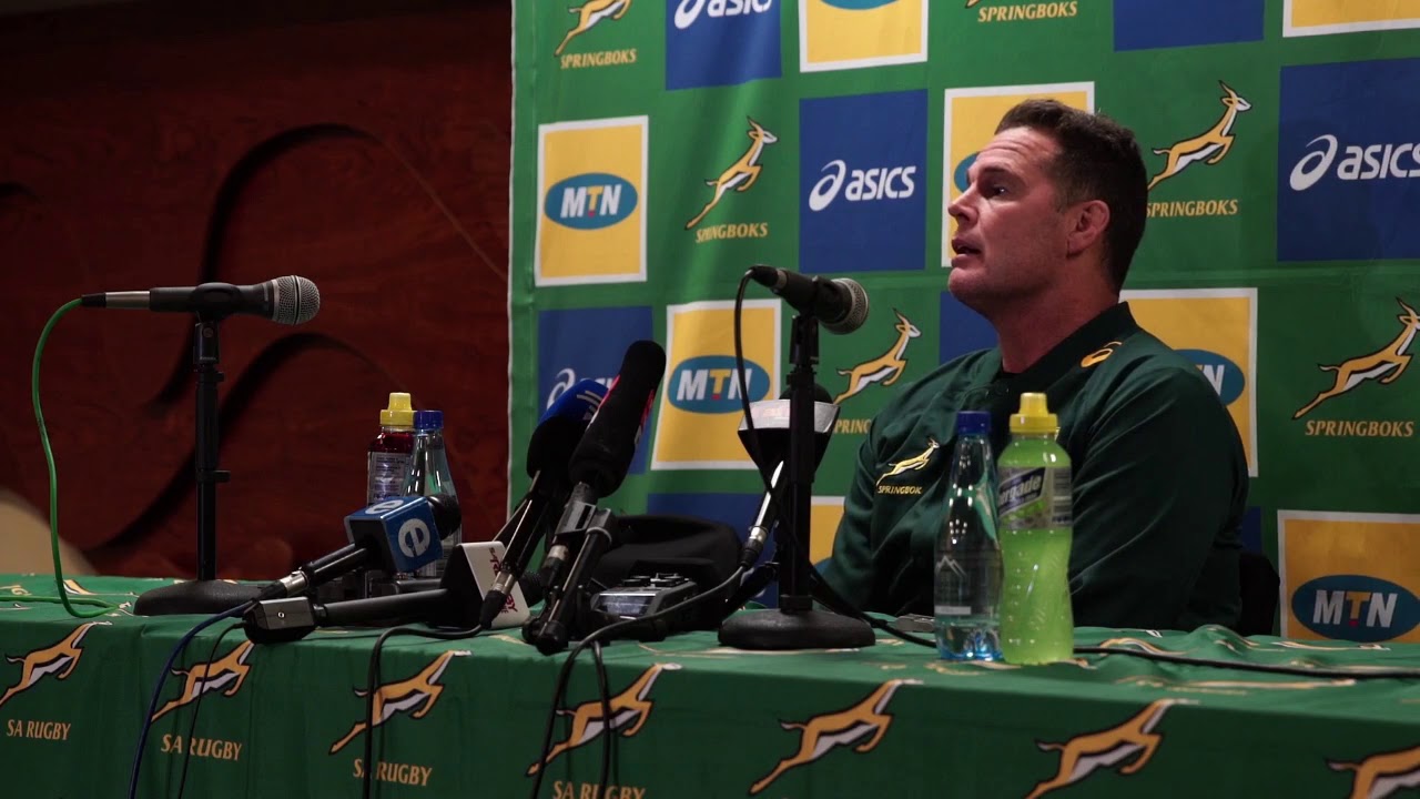 #Springbok coach Rassie Erasmus talks about his 9s - Embrose Papier and Faf de Klerk