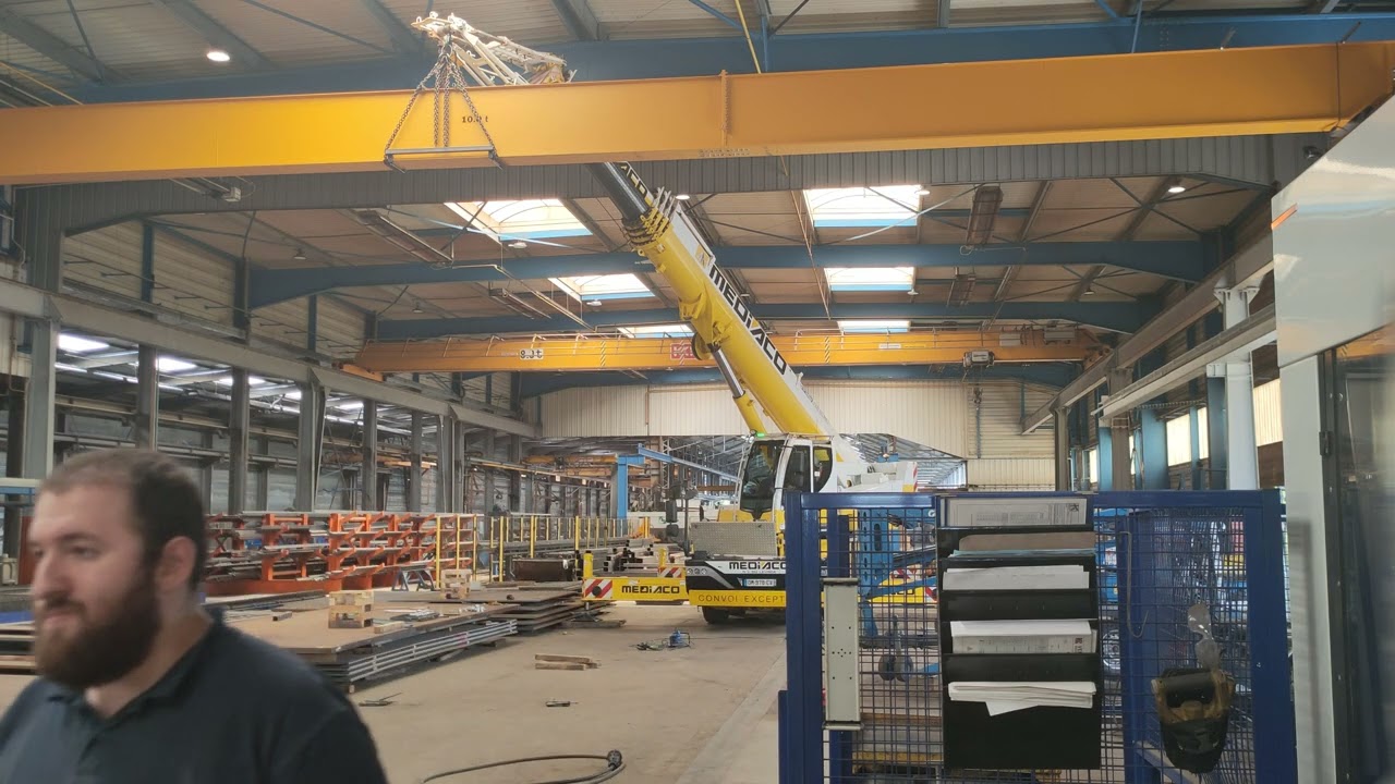 PLAZAR MANUTENTION montage pont roulant 10T 24m