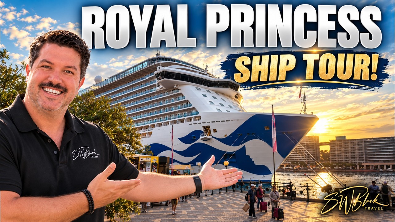 Экскурсия по круизному лайнеру Royal Princess в формате 4K | Каюты, театр, обеденные зоны и много...