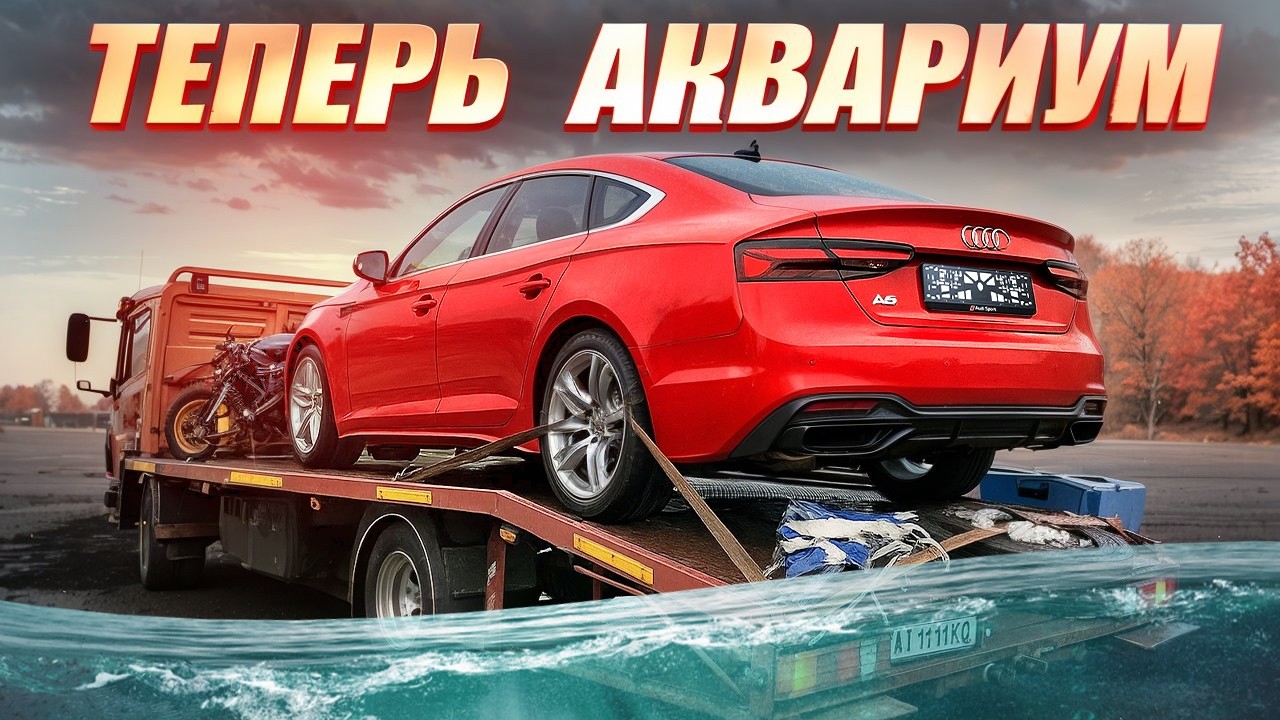 УТОПИЛИ  AUDI  ЗА 50000$  ЧТО С НЕЙ ТЕПЕРЬ ДЕЛАТЬ?