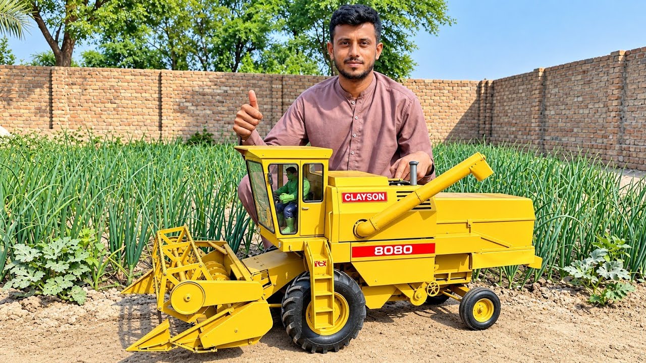 Unboxing and Review Clayson 8080 Combine Harvester Machine Setup & Engine Specs | 4K Ultra HD 